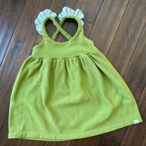 Green LuLu + Roo Cross-back Toddler Dress